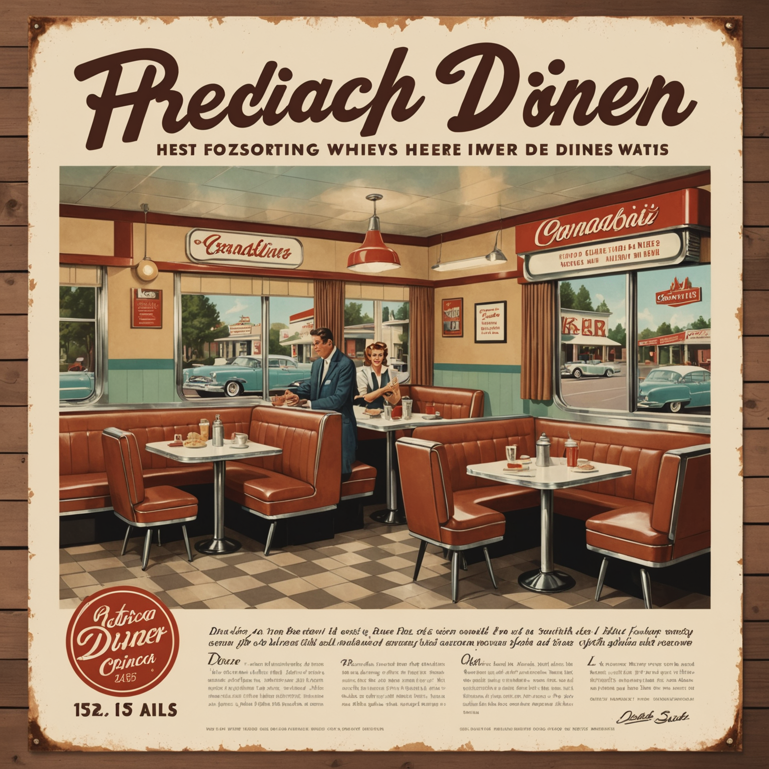 Vintage 1950s Canadian poster style illustration showing privacy rights with retro diner aesthetic, classic script fonts, and nostalgic cream and brown color scheme